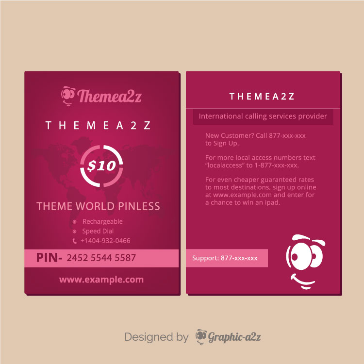 Calling card vector design for business