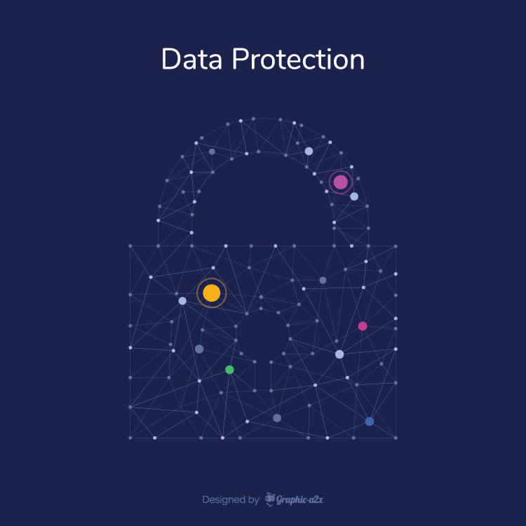 Data Protection infographic free vector design