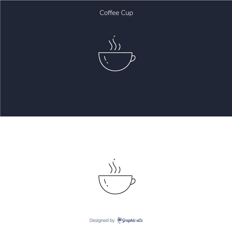 Lineal Coffee Cup Vector Icon design
