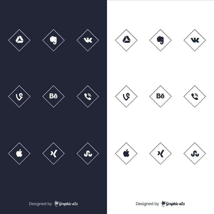 Free social media vector icons for business on Graphica2z