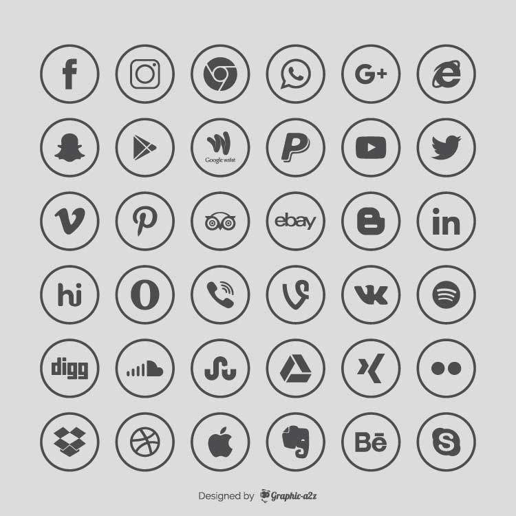 Free vector social media icons for business