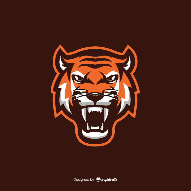 Tiger vector design for logo on Grahic-a2z