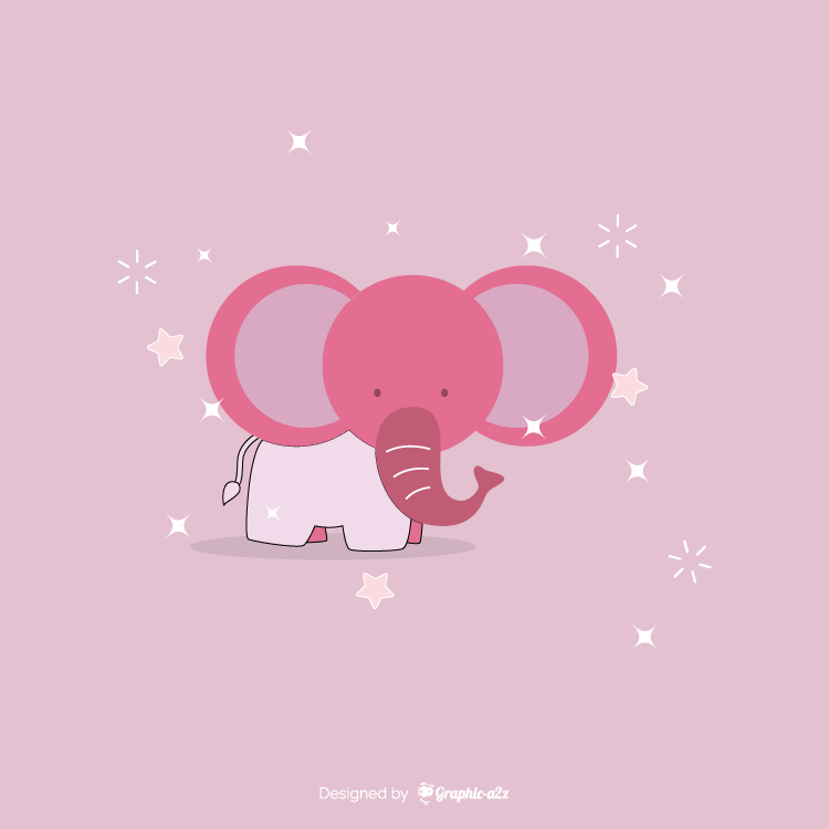 Elephant vector design on graphica2z