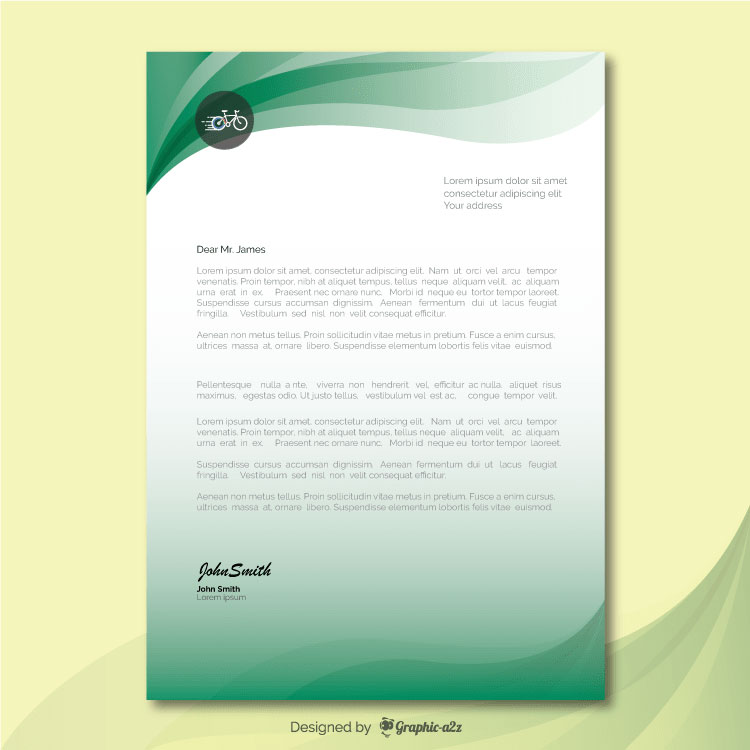 Letterhead template in gradient style Free Vector