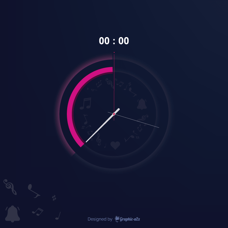Watch with background free vector design on Graphica2z