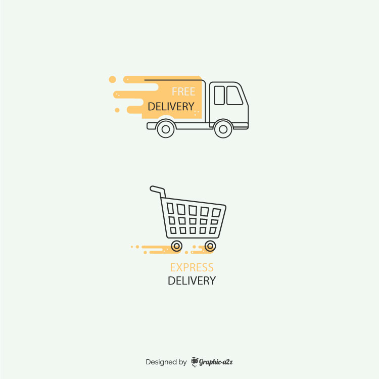 Delivery logotype collection Free Vector