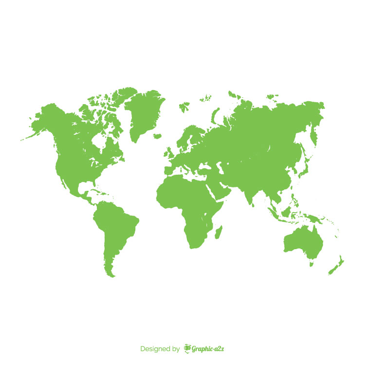World map green template on graphica2z
