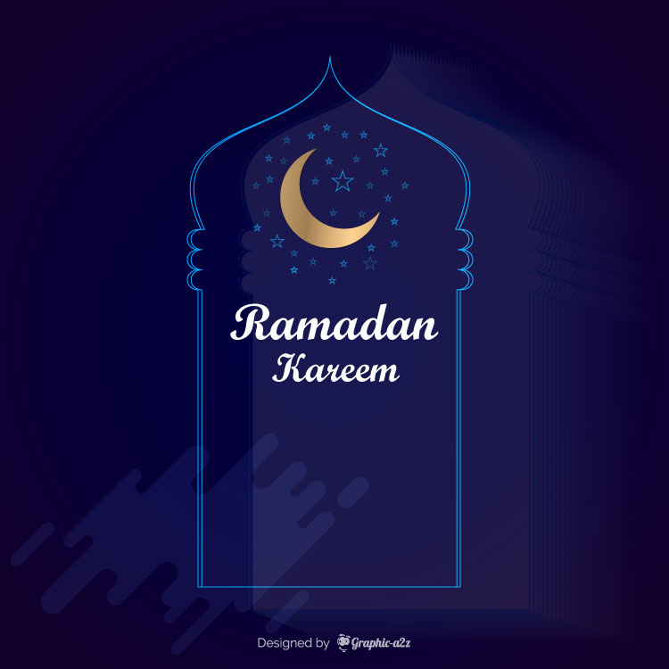 Ramadan kareem background template vector design on Graphica2z