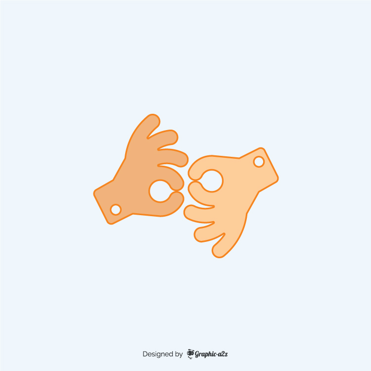 American sign language interpreting lineal color icon