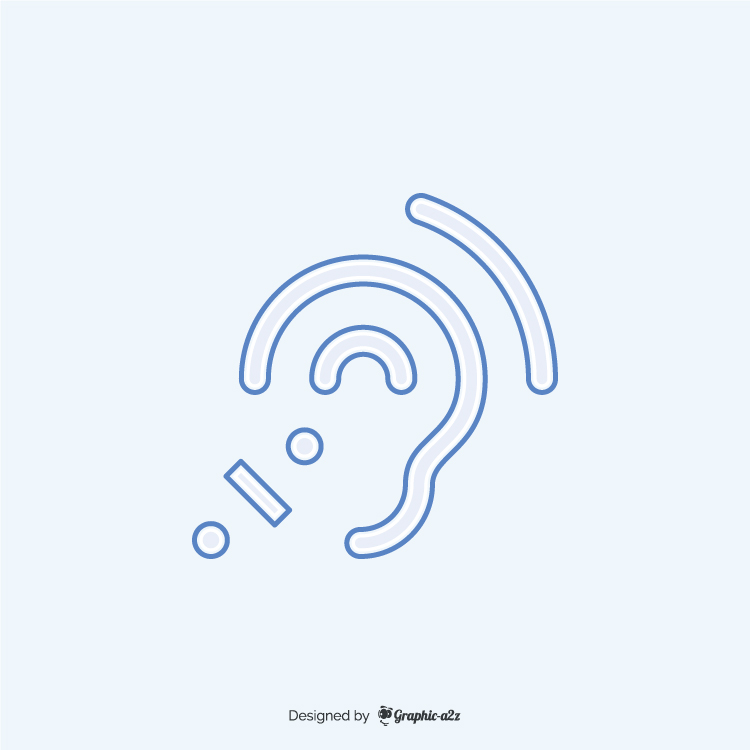 Assistive listening systems blue icon