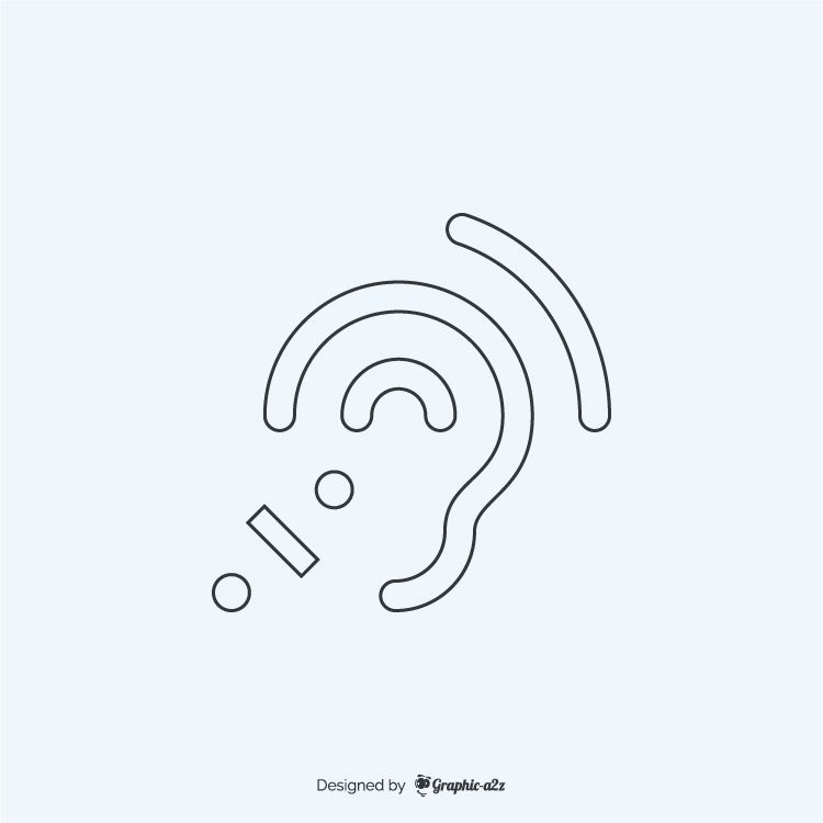 Assistive listening systems lineal icon