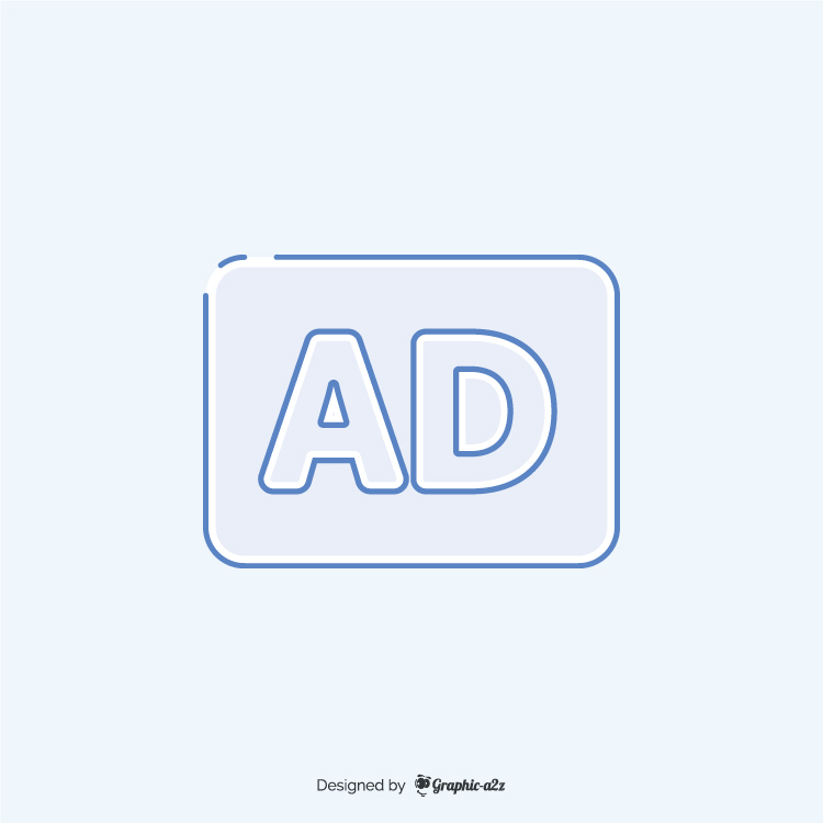 Audio description blue icon