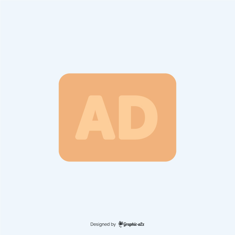 Audio description flat icon vector