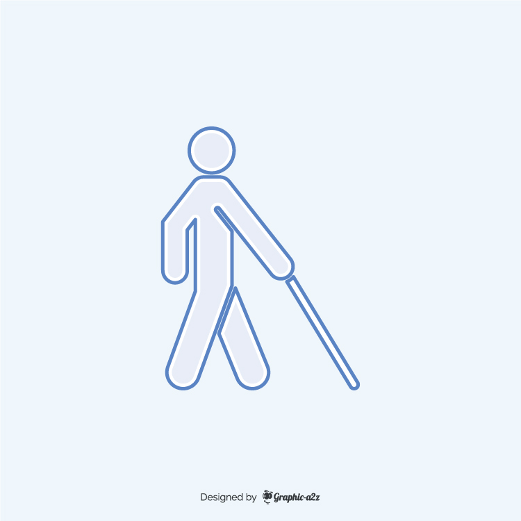 Blind blue free vector icon