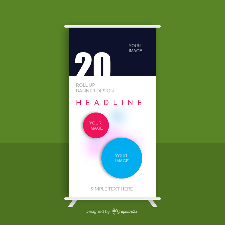 rolled up banner templates modern vertical decor