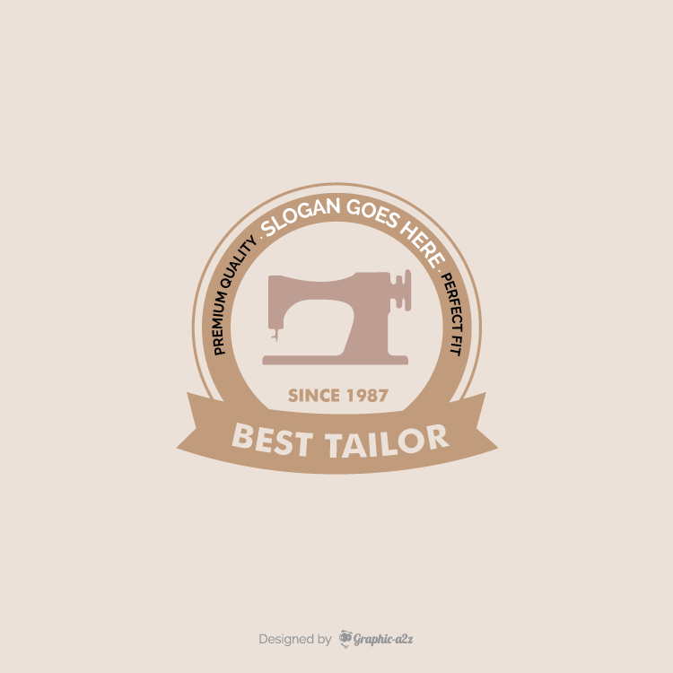 Sewing machine tailor studio logo template