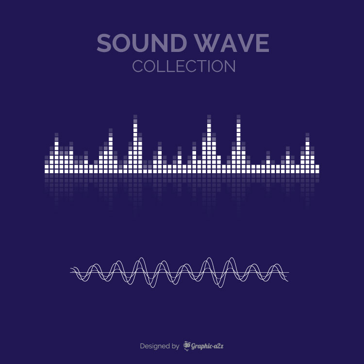 Several sound waves vector design
