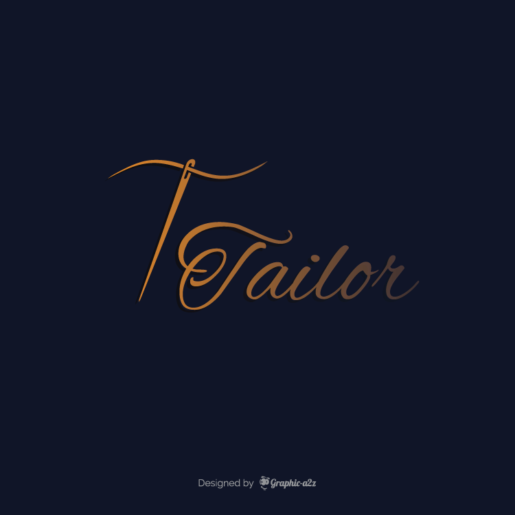 Creative vector letter t logo for tailoring