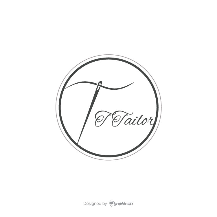 Creative vector letter T logo for tailor