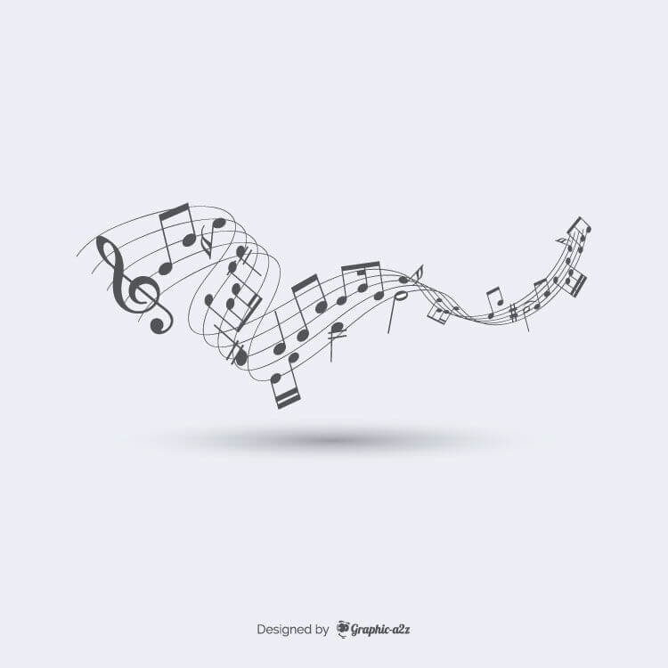 Abstract musical background, Music element design