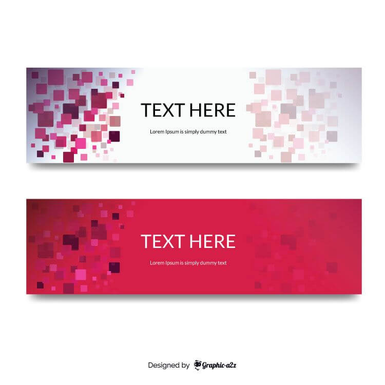 Squared background banner vector design