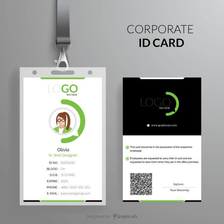 Corporate ID Card template