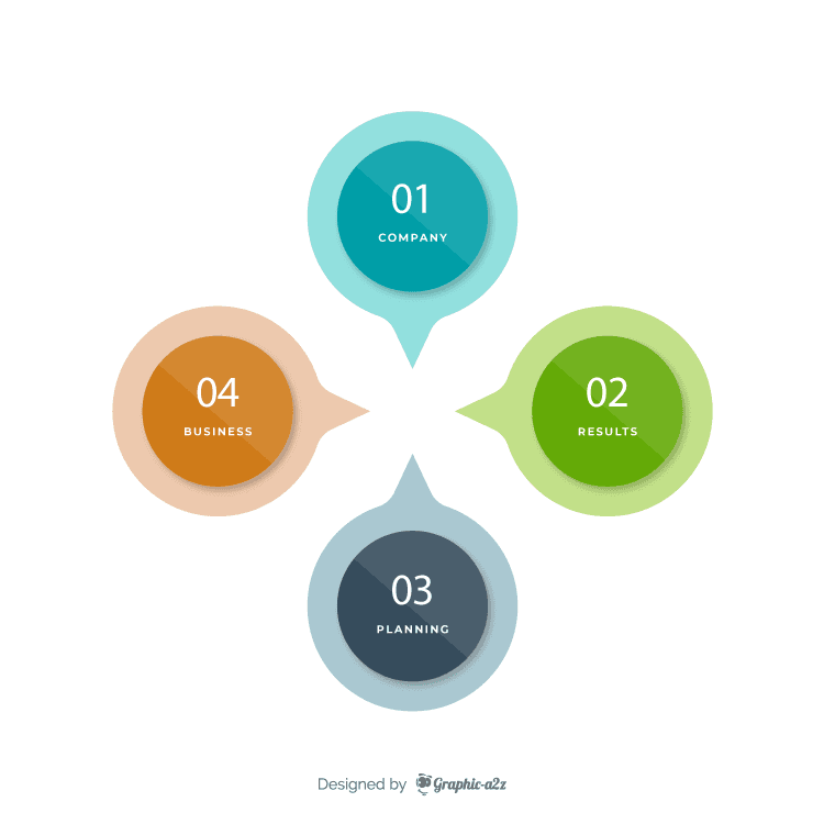 Colorful circle infographic elements