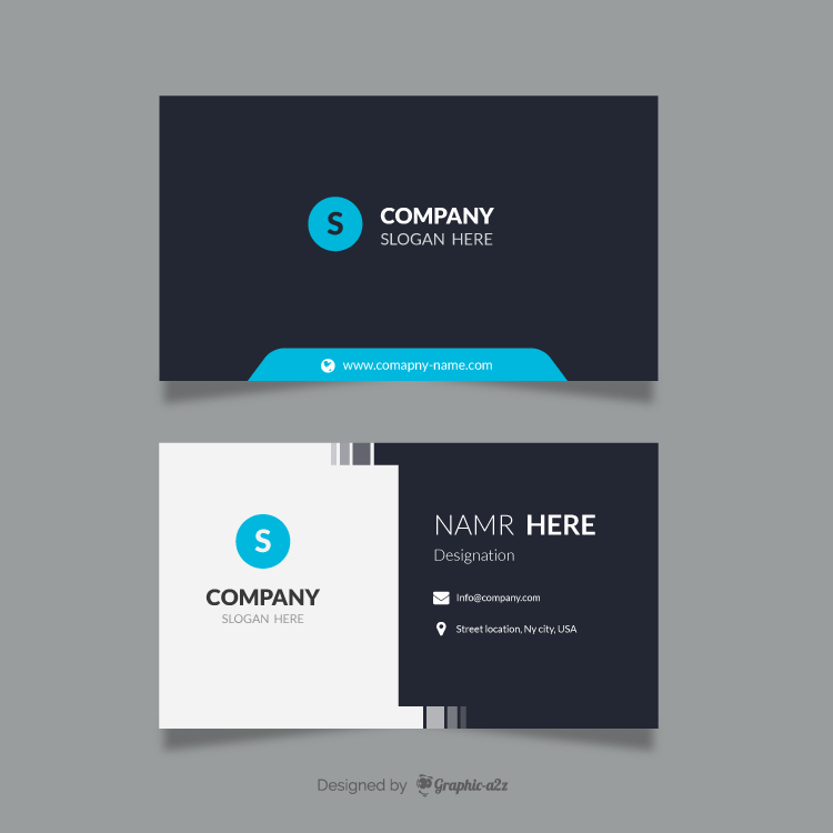 Corporate business card vector design on Graphica2z