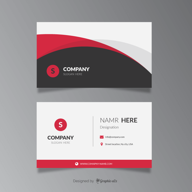 Modern corporate business card template on Graphica2z