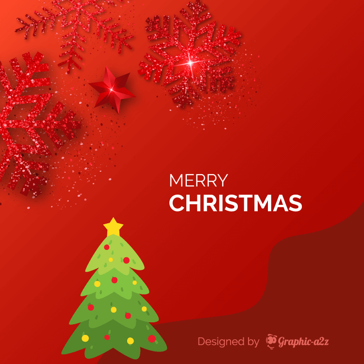 Red color Merry Christmas background