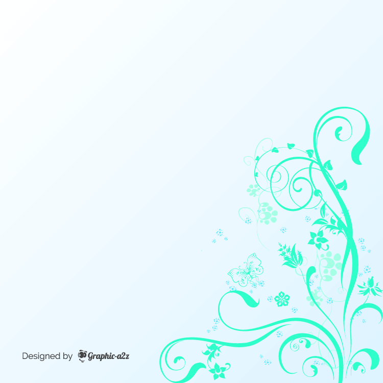 Floral background sets classical curves design on Graphic-a2z