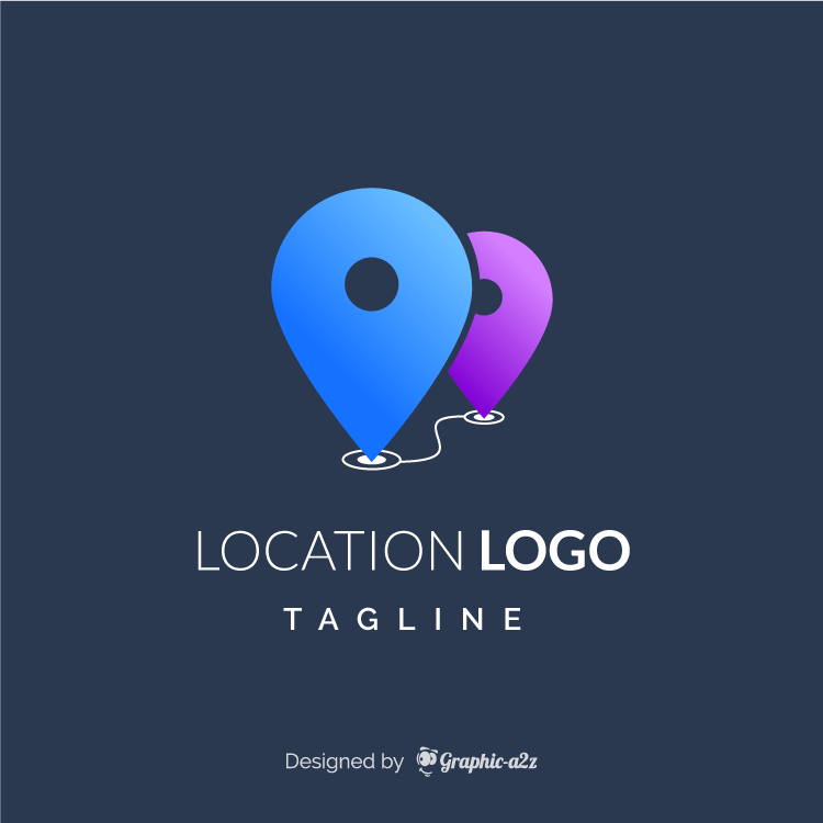 Location logo free vector design on graphica2z