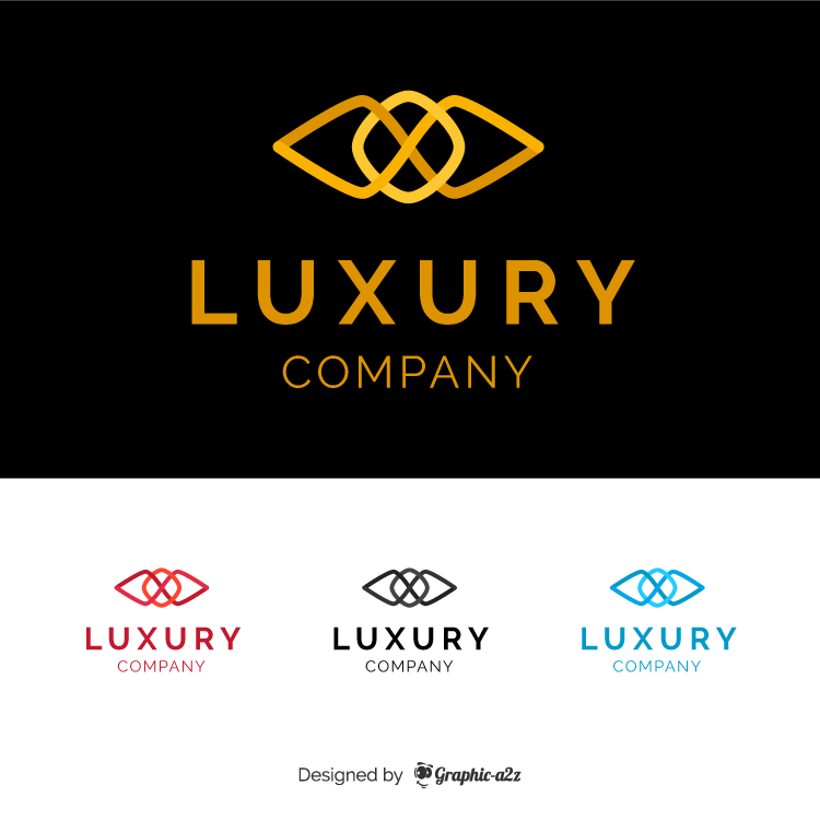 Luxury branding logo vector design on graphic a2z