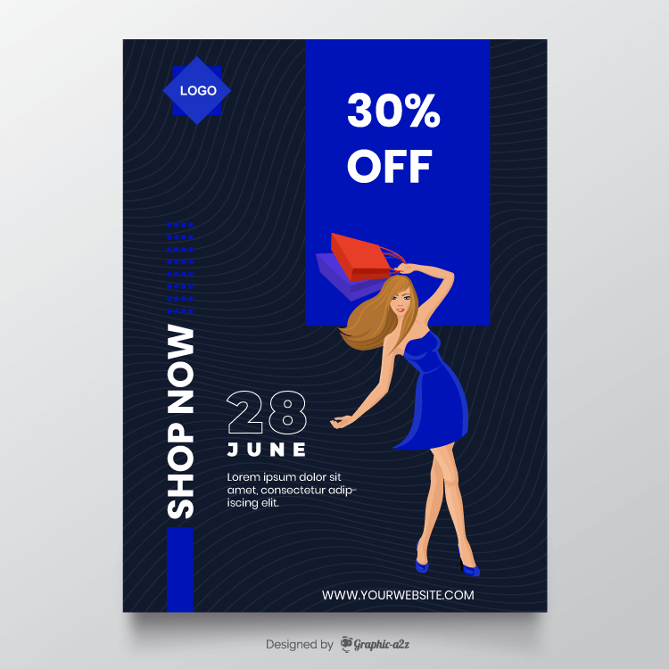 Flyer design for sale offer free vector