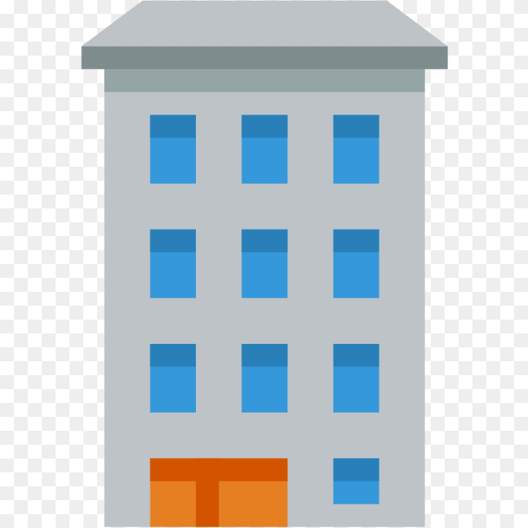 Flat Building Icon Transparent Background Png - Graphic a2z